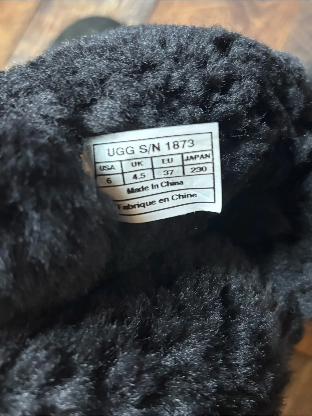 UGG Black Button-Front Shearling Mid-Calf Boots